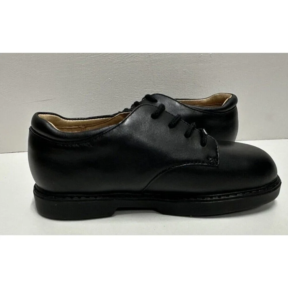 Jumping Jacks boys toddler size 9.5M dress lace up black leather shoes